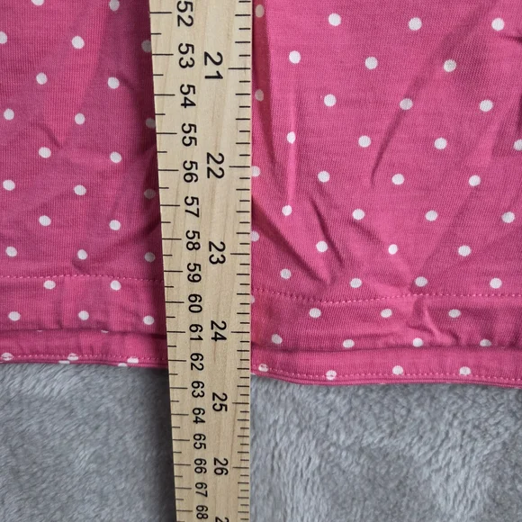 Talbots Pink and White Blouse with Short Sleeves - Picture 4 of 8